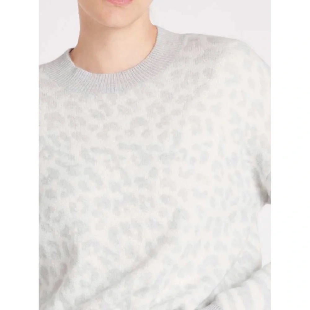 RAILS Lana Mixed Animal Print Ivory Gray Sweater S - Picture 3 of 10